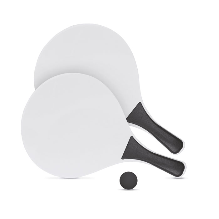 MATCH – Set tennis mare con 2 racchettoni in legno MDF