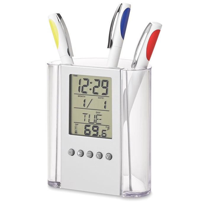 PRODIGY – Pen holder with calendar and thermometer
