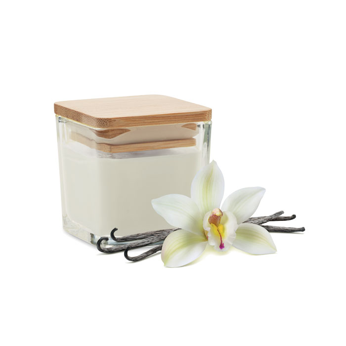 PILA – Scented candle in a squared glass holder