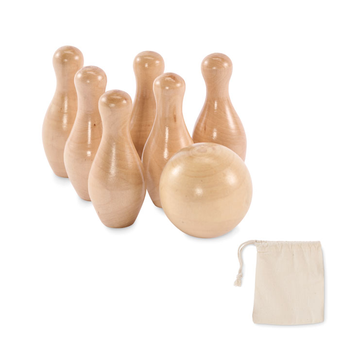 BOLITO – Mini bowling in legno con sacchetto cotone