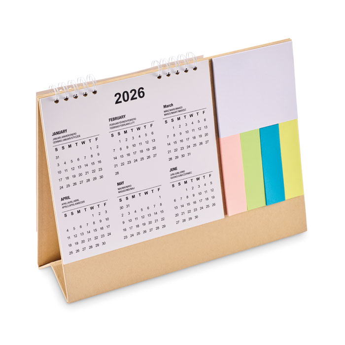 CALENDOO – Calendario da tavolo quadriennale con memopad