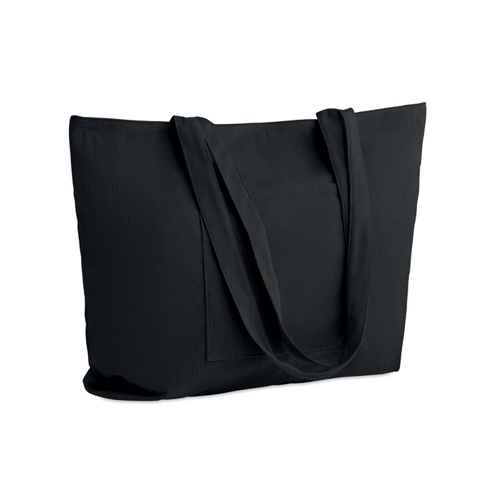 CORDY G – Shopper grande in velluto con zip