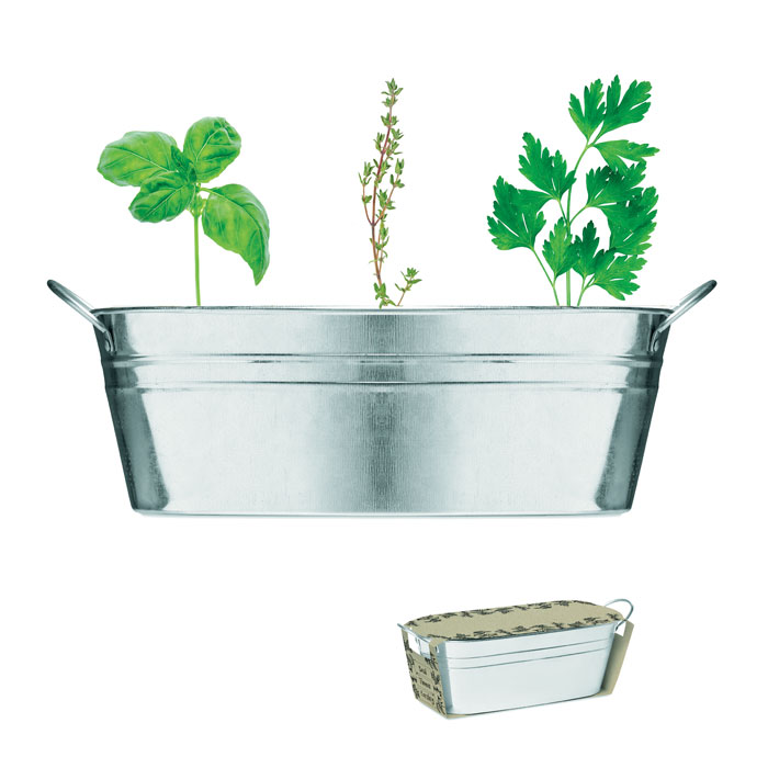 MIX SEEDS – Vaschetta in zinco con semi di erbe aromatiche
