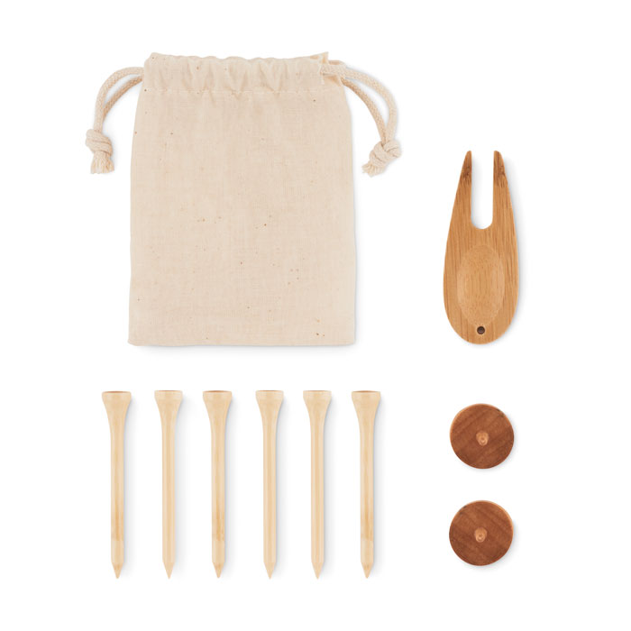 DORMIE – Set golf in bamboo con tee e marcatori