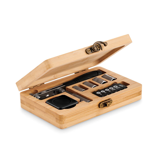 FUROBAM – Set di attrezzi in valigetta di bamboo