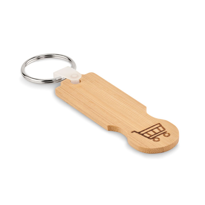 COMPRAS – Portachiavi in bamboo con gettone