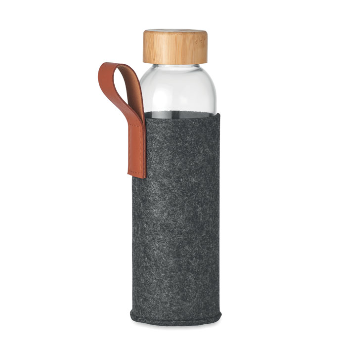 THAI – Glass bottle with bamboo lid, 500 ml