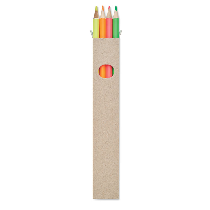 BOWY – Set di 4 matite colorate in scatola kraft