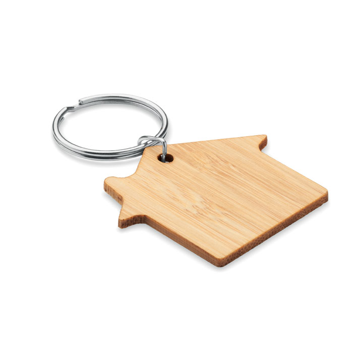 HOUSEBOO – Portachiavi in bambù a forma di casa
