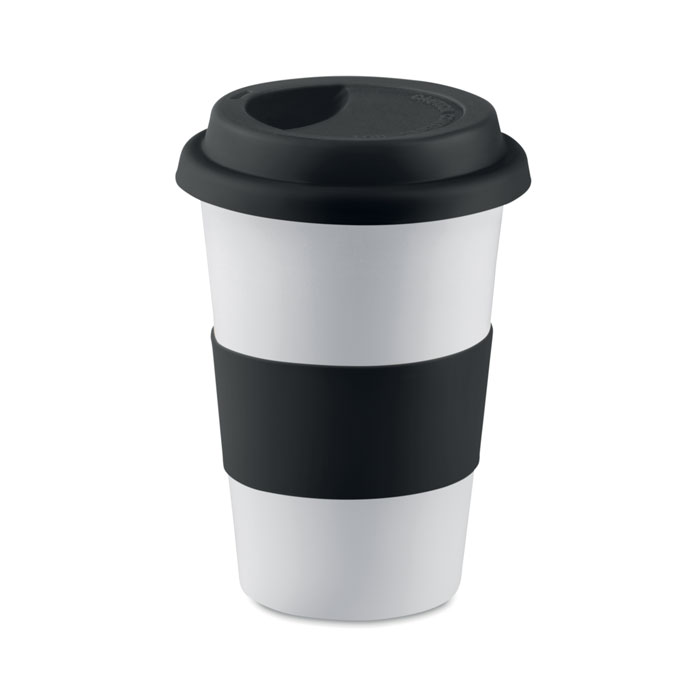 TRIBECA – Ceramic mug with silicone lid and sleeve