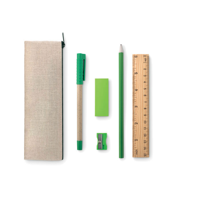 TEKINA – 6 piece stationery set in jute case