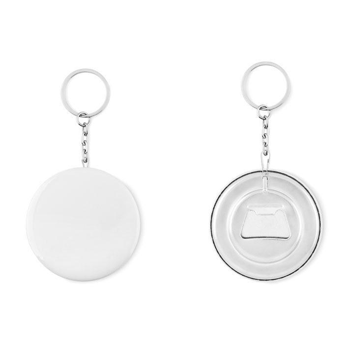 PIN FLASK – Key ring pin button with bottle opener