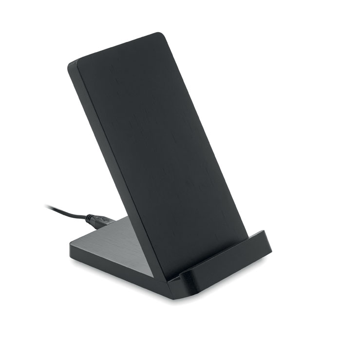 WIRESTAND – Caricatore wireless con funzione stand in bambù