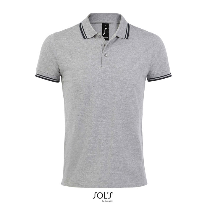 PASADENA MEN – Polo uomo 200 g con dettagli a righe