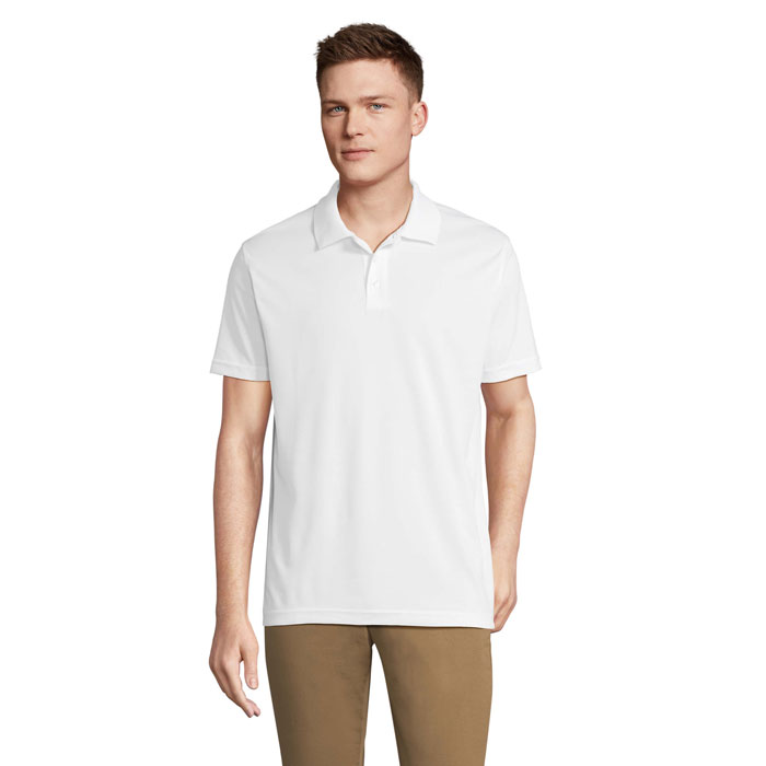 PITCHER – Polo sportiva unisex in poliestere riciclato