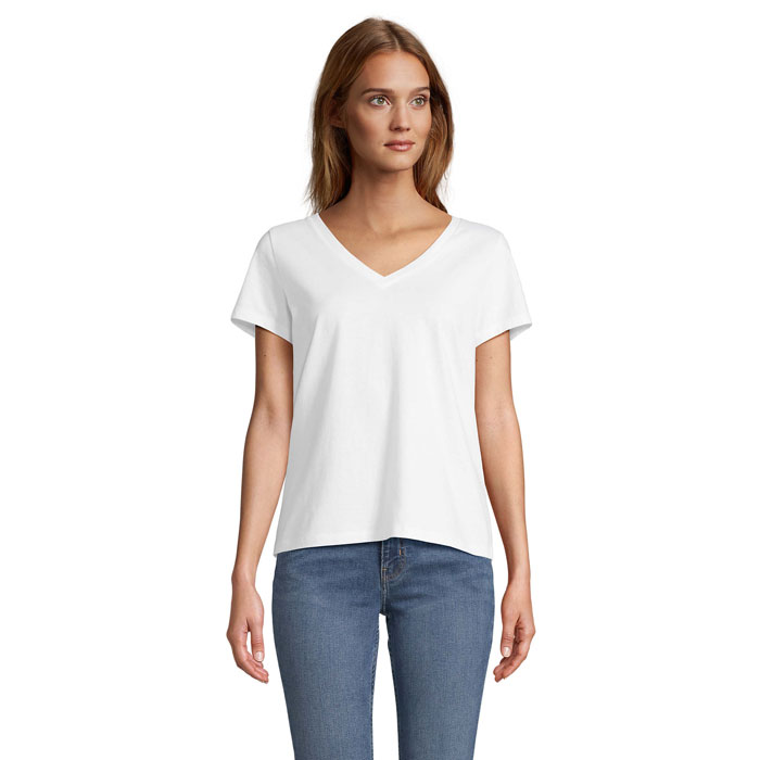 REGENT V WOMEN – T-shirt donna scollo a V in cotone