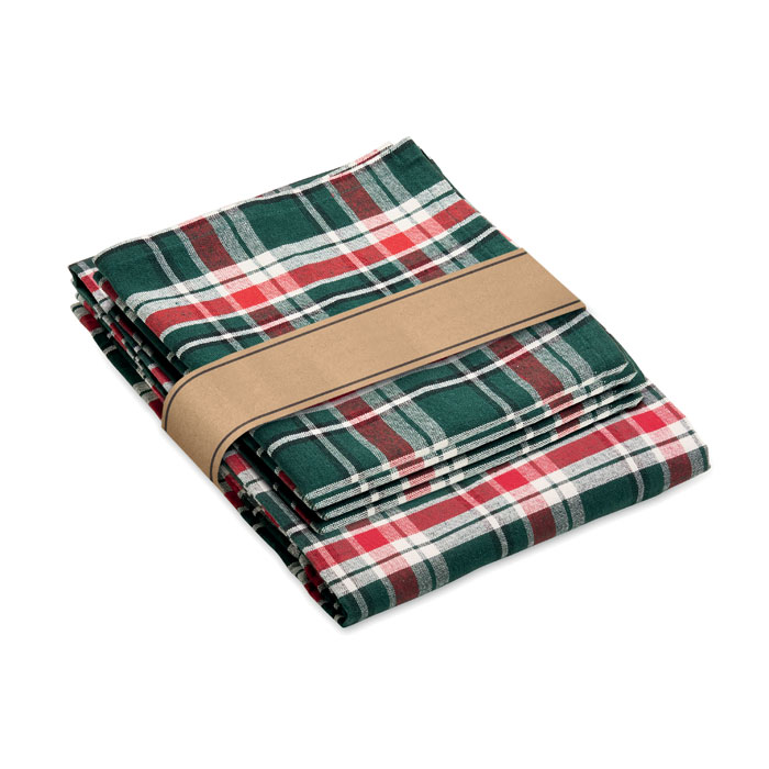 SANTABLE – Chequered cotton tablecloth set