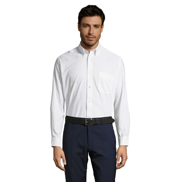 BOSTON – Men’s Oxford shirt with chest pocket